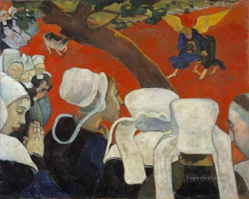 Visión después del sermón Jacob luchando con el ángel Postimpresionismo Paul Gauguin Pinturas al óleo